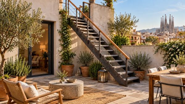 Top escaleras exteriores para pequeños espacios modernos